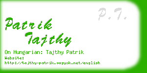 patrik tajthy business card